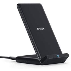 Anker Wireless Charger, PowerWave Stand, Qi-Certified for iPhone 11, 11 Pro, 11 Pro Max, XR, Xs Max, XS, X, 8, 8 Plus, 10W Fast-Charging Galaxy S20 S10 S9 S8, Note 10 Note 9 and More (No AC Adapter)
