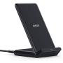 Anker Wireless Charger, PowerWave Stand, Qi-Certified for iPhone 11, 11 Pro, 11 Pro Max, XR, Xs Max, XS, X, 8, 8 Plus, 10W Fast-Charging Galaxy S20 S10 S9 S8, Note 10 Note 9 and More (No AC Adapter)