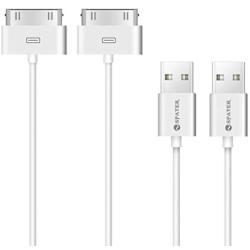 iPhone 4s Cable, 30-Pin USB Sync and Charging Data Cable for iPhone 4/4S/3G/3GS, iPad 1/2/3, and iPod (5/1.5 Meter) - Pack of 2