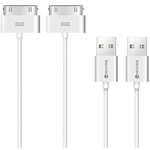 iPhone 4s Cable, 30-Pin USB Sync and Charging Data Cable for iPhone 4/4S/3G/3GS, iPad 1/2/3, and iPod (5/1.5 Meter) - Pack of 2