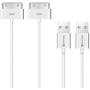 iPhone 4s Cable, 30-Pin USB Sync and Charging Data Cable for iPhone 4/4S/3G/3GS, iPad 1/2/3, and iPod (5/1.5 Meter) - Pack of 2