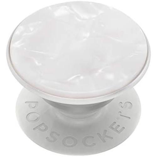 PopSockets PopGrip - Expanding Stand and Grip with Swappable Top - Acetate Pearl White