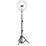 Portable LED Ring Fill Light with Tripod, Metal Lightweight Mobile Phone Live Broadcast Photography Tripod Fill Light, Folded