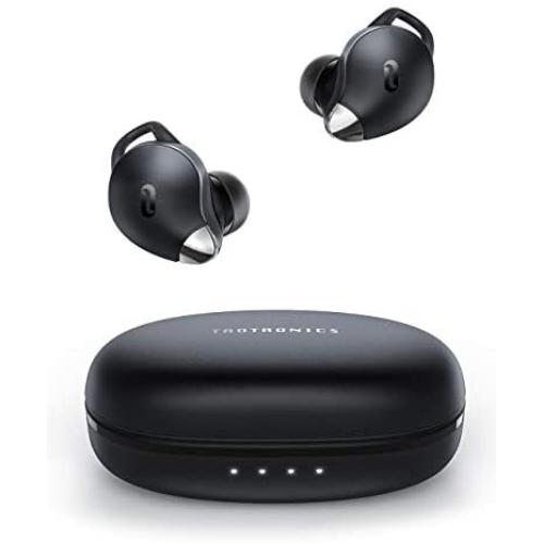 True Wireless Earbuds TaoTronics SoundLiberty 79 Smart AI Noise Reduction Technology for Clear Calls, Single/Twin Mode, 30H Playtime, USB Type C, IPX8 Waterproof, with Charging Case, Silver Black