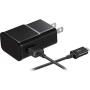 Adaptive Fast Charging Wall Charger with 5-Feet/1.5 Meter Micro USB Cable Kit Set Compatible with Samsung Galaxy S7 / S7 Edge / S6 / S6 Edge / A6 / J7 / J3 / Note 5 [Black]