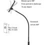 Creatop Tablet Floor Stand with Flexible Gooseneck and Stable Aluminum Base Suitable for 3.5” - 11” Smart Phone & Tablet Black