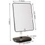 Impressions Vanity Makeup Vanity Mirror with Lights and Bluetooth Speakers | Black TouchPro Makeup Mirror Bluetooth & USB Charger