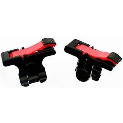 Techpitara Gaming Trigger Fire Button Gaming L1R1 Shooter Controller PUBG Red Black for Smartphones