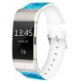 Marble Band for Fitbit Charge 3,Jolook Replacement Leather Woman Man Bands Straps for Fitbit Charge 3/Charge 3 SE - Blue Marble