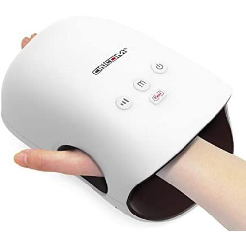 CINCOM Rechargeable Hand Massager with Heat for Women, Cordless Electric Massager for Hands, Air Compression Kneading Massage with Heat for Arthritis, Wrist, Pain Relief & Finger Numbness