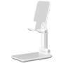 Foldable Portable Cell Phone Stand,Adjustable Height & Angle Smart Phone Holder for Desk,Case Friendly Sturdy Aluminum Metal Mobile Stand Compatible with iPhone11 Samsung Galaxy S10 & Tablets(6”-11”)
