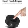 XLEADER SoundAngel (2 Gen) 5W Louder Bluetooth Speaker with Waterproof Case, 15h Music, Smart Touch Design, Perfect Portable Wireless Bluetooth Speaker for iPhone Tablet Laptop PC Shower, Black