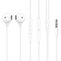 Geekria 3.5MM Earbuds with Mic for PS4, Google Stadia, Xbox One, Nintendo Switch, Laptop, PC, Smartphone, Gaming Earphones with Microphone and Volume-Control, HiFi Stereo Headset Headphones. (White)