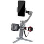 UURig Extension Adapter Ring for DJI OSMO Mobile 3, Dual Cold Shoe Microphone/Light Extension Bracket Gimbal Stabilizer Accessories