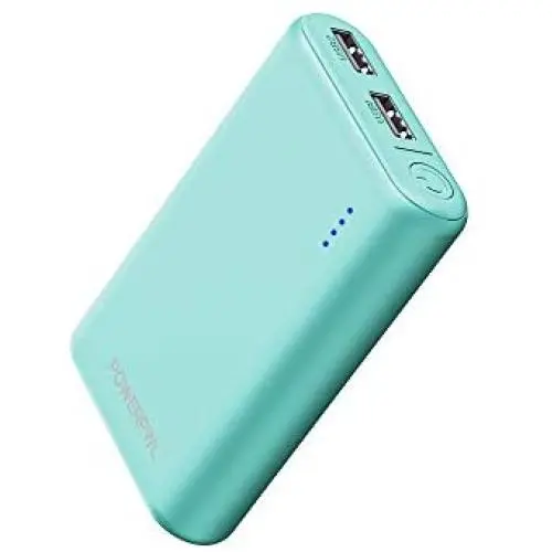 (Pocket-Size) Portable Charger Quick Charge POWEROWL (10000mAh, Dual High-Speed Output, Universal) Lightest Travel Power Bank, External Battery Pack for Smartphone - Teal (Pocket-Size) Portable Charger Quick Charge POWEROWL (10000mAh, Dual High-Speed Output, Universal) Lightest Travel Power Bank, External Battery Pack for Smartphone - Teal