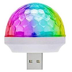 YOJOHUA LED Car USB Atmosphere Light, USB Disco Ball Party Light MINI Portable Strobe Lights for Kids Birthday Parties Stage DJ Lighting Disco Decoration