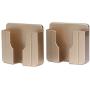 Wall Mount 3M Adhesive Mobile Phone Wall Charger Holder and Remote Control Stand Multipurpose Storage Box (Gold 2 Pack)
