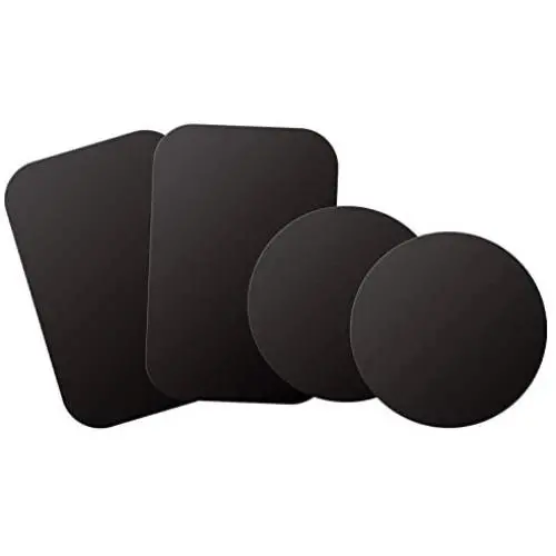 WizGear Mount Metal Plate with Adhesive for MagneticCradle-less Mount - 4 Pack, 2 Rectangle and 2 Round (Compatible with Magnetic Mounts) Black WizGear Mount Metal Plate with Adhesive for MagneticCradle-less Mount - 4 Pack, 2 Rectangle and 2 Round (Compatible with Magnetic Mounts) Black