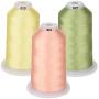 Simthread 42 Options Various Assorted Color Packs of Polyester Embroidery Machine Thread Huge Spool 5000M for All Embroidery Machines (Yellow Green Skin)