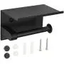 Wahtool Toilet Paper Holder and Shelf 304 Stainless Steel Bathroom Accessories, Paper Roll Holder or Smartphone Shelf, Wall Mounted for Bathroom, Black Matte Wahtool Toilet Paper Holder and Shelf 304 Stainless Steel Bathroom Accessories, Paper Roll Holder or Smartphone Shelf, Wall Mounted for Bathroom, Black Matte