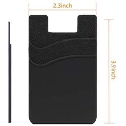 BIAJIYA Card Holder for Back of Phone Silicone Pouch Wallet Stick-on ID Credit Business Card Sleeve Pocket for All Smartphones (11PC)