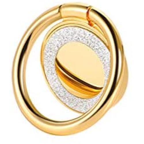lenoup Glitter Bling Bling Phone Ring Holder,Sparkle Phone Ring Kickstand, Cell Phone Finger Ring Grip for Almost All Phones/Pad(Gold)