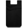 BIAJIYA Phone Card Holder Silicone Wallet, Stick-on ID Credit Card Double Pockets for Smartphones iPhone/Android/Samsung Galaxy (1PC)