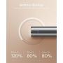 Mini Portable Charger 3350mAh Xcentz, Compact External Battery Premium Aluminum with Flashlight Lipstick-Sized Pocket Power Bank Phone Charger for iPhone, Samsung Galaxy, Other Android Phone - Grey
