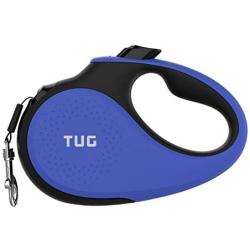 TUG 360° Tangle-Free, Heavy Duty Retractable Dog Leash with Anti-Slip Handle; 16 ft Strong Nylon Tape/Ribbon; One-Handed Brake, Pause, Lock