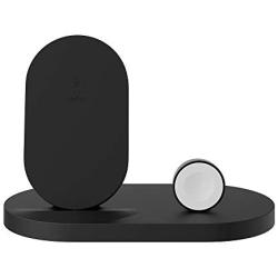 Belkin F8J235ttBLK Boost Up Wireless Charging Dock (Apple Charging Station for Iphone + Apple Watch + USB Port) Apple Watch Charging Stand, iPhone Charging Station, iPhone Charging Dock (Black)