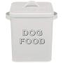 Morezi Dog Treat and Food Storage Tin with Lid and Serving Scoop Included - Cream Powder - Coated Carbon Steel - Tight Fitting Lids - Storage Canister Tins