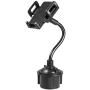VAKs Car Cup Holder Phone Mount Adjustable Automobile Cup Holder Smart Phone Cradle Car Mount for iPhone 11 Pro/XR/XS Max/X/8/7 Plus/6s/Samsung S10+/Note 9/S8 Plus/S7 Edge(Black)