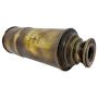 Brass Nautical - Premium Quality Brass Captains Telescope with Glass Optics and High Magnification. A Vintage Replica in Leather Case 16"