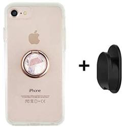 Phone Ring Holder Stand Rose Gold Oddss Pink Geometric Marble Universal Thin Finger Ring Grip 360° 180°Flip Ring Stand Grip Mount Compatible for Smartphones