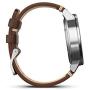 Garmin vívomove Premium - Stainless Steel with Leather Band