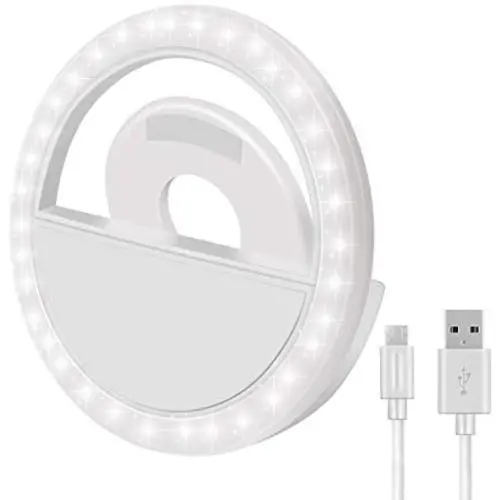 Selfie Fill Ring Light,Selfie Ring Light,Portable Clip-on Selfie Fill Light with 36 LED for Phone&Android&Pads Photography,Camera Video,Live Stream,Makeup,(White) Selfie Fill Ring Light,Selfie Ring Light,Portable Clip-on Selfie Fill Light with 36 LED for Phone&Android&Pads Photography,Camera Video,Live Stream,Makeup,(White)
