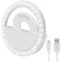 Selfie Fill Ring Light,Selfie Ring Light，Portable Clip-on Selfie Fill Light with 36 LED for Phone&Android&Pads Photography,Camera Video,Live Stream,Makeup,(White)