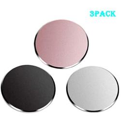 Swappable Metal Covers for Collapsible Phone Grip & Stand Replacement Top Covers for Get a Different Design On Your Expanding Phone Grip Can Work with Magnetic Mount Car Phone Holder (3-Color)