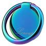 lenoup Rainbow Cell Phone Ring Stand Holder,Blue Multicolor Ring Grip Kickstand,360 Rotation Metal Finger Ring for Almost All Phones,Pad