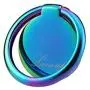 lenoup Rainbow Cell Phone Ring Stand Holder,Blue Multicolor Ring Grip Kickstand,360 Rotation Metal Finger Ring for Almost All Phones,Pad
