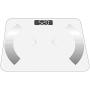 Bluetooth Smart Body Fat Scale with iOS/Android App - Digital Body Bathroom Scale for Body Weight, Body Fat, Water, Muscle Mass, BMR, Bone Mass and Visceral Fat, 400 lbs, White