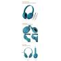 WO Original 3.5mm Wired Headphone Headphones Gaming Headset Music Earphone for PC Laptop Computer Mobile Phone (Color : Red)