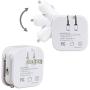 USB Wall Car Charger Compact,BOLWEO 2.1A 2-in-1 Dual Port USB Car Travel Charger and Home Wall Adapter with Foldable Plug Compatible with Smartphones,Kindle,iPad and More(White)