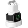 Moretek Charger Stand for Apple Watch 38mm 42mm 40mm 44mm iWatch Series 1 2 3 4 5 Apple Watch Charging Stand Holder, AirPods Accessory Charger Dock (White)