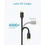 Anker [2-Pack 6ft] Nylon Braided Tangle-Free Micro USB Cable with Gold-Plated Connectors for Android, Samsung, HTC, Nokia, Sony and More (Black)