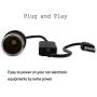 USB A Male to 12V Car Cigarette Lighter Socket Female Converter Cable 2-Pack