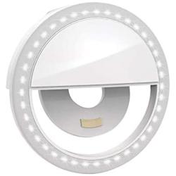 Ring Light - The Perfect Selfie Light - Lighting for Video Conference Calls - Selfie Ring Light for Phones and laptops or Tablets - Clip on Ring Light - Rechargeable Selfie Light - ARO de luz