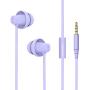 MAXROCK (TM) Total Soft Silicon Headphones with Mic Sleep Travel Choice for Cellphones Tablets and 3.5mm Jack ( Violet)