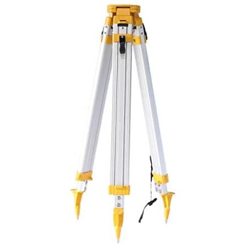 Surveying Tripod, Aluminum Survey Tripod With 5/8-Inch 11-Threaded Flat Head Quick Clamp for Total Station Theodolite