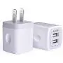USB Wall Charger, Charger Adapter, Ailkin 2-Pack 2.1Amp Dual Port Quick Charger Plug Cube Replacement for iPhone 7/6S/6S Plus/6 Plus/6/5S/5, Samsung Galaxy S7/S6/S5 Edge, LG, HTC, Huawei, Moto, Kindle USB Wall Charger, Charger Adapter, Ailkin 2-Pack 2.1Amp Dual Port Quick Charger Plug Cube Replacement for iPhone 7/6S/6S Plus/6 Plus/6/5S/5, Samsung Galaxy S7/S6/S5 Edge, LG, HTC, Huawei, Moto, Kindle